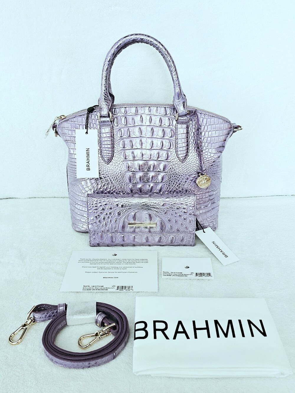 NWT Brahmin SHEER LAVENDER Duxbury w/Cordelia Wallet
